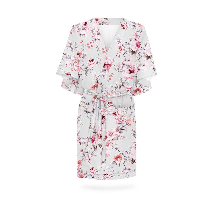 Szlafrok dla kobiet w ciąży i dla mam- Pastel Flowers / BabyStep