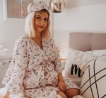 Szlafrok dla kobiet w ciąży i dla mam- Pastel Flowers / BabyStep