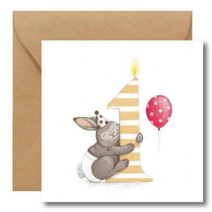 Kartka okolicznościowa na pierwsze urodziny / Hi Little