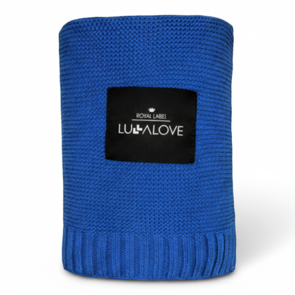 Bambusowy koc 80x100 Royal navy blue / Lullalove