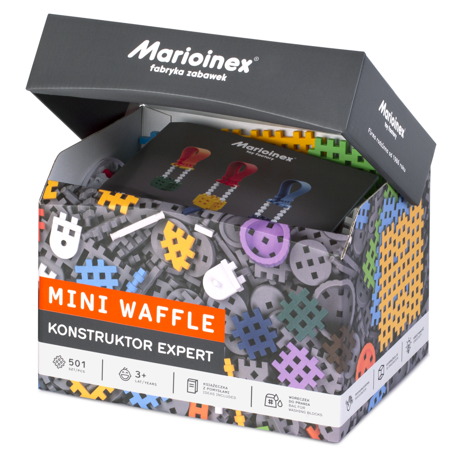 Klocki waffle MINI Konstruktor Expert 501 szt. / Marioinex