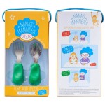 Widelec i łyżka 1-3 lat, ETAP 2 - green / Nanas Manners