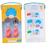 Widelec i łyżka 1-3 lat, ETAP 2 - pink / Nanas Manners