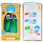 Sztućce kształtujące chwyt 3-9 lat, ETAP 3 - green / Nanas Manners