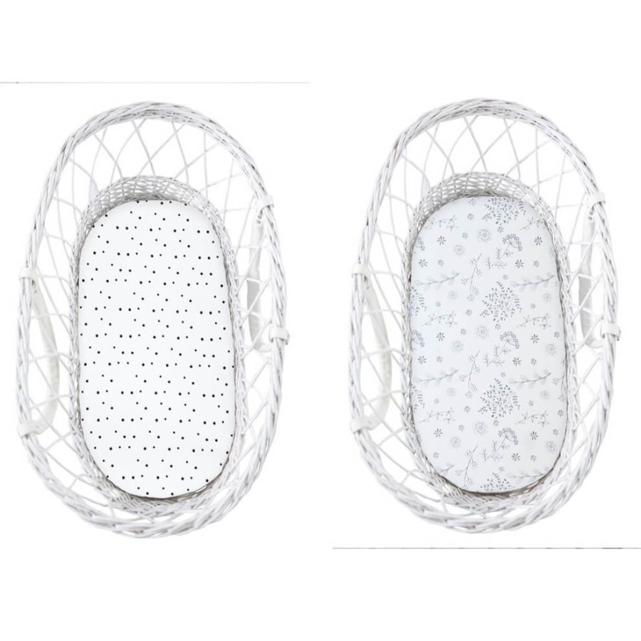 Prześcieradło do gondoli We Care 2-pak Kropki/Bloom / Sleepee