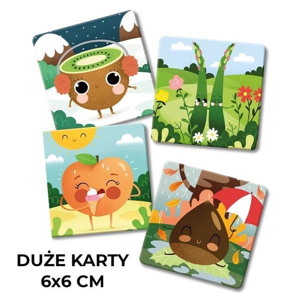 Gra planszowa memory dla dzieci - Sezonowe owoce i warzywa / Adventerra Games