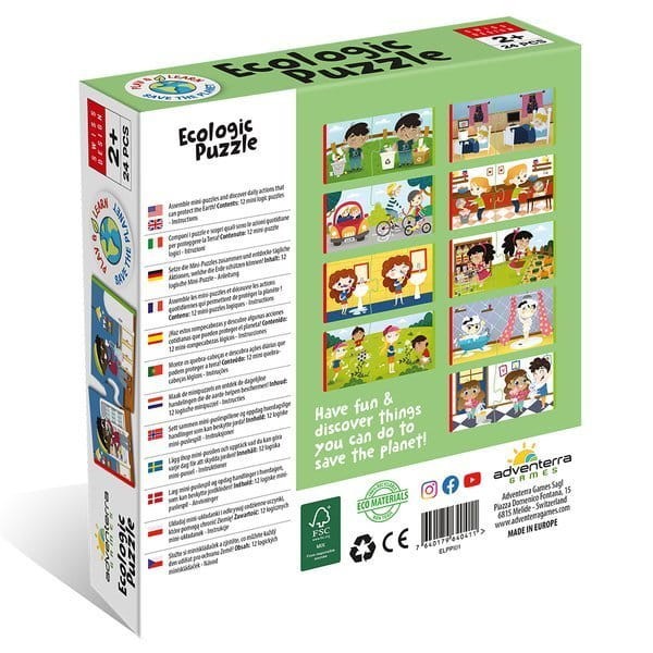 Puzzle ekologiczne dla dzieci - Ochrona środowiska / Adventerra Games