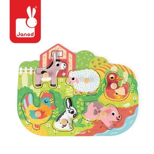 PUZZLE DREWNIANE WESOŁA FARMA / JANOD