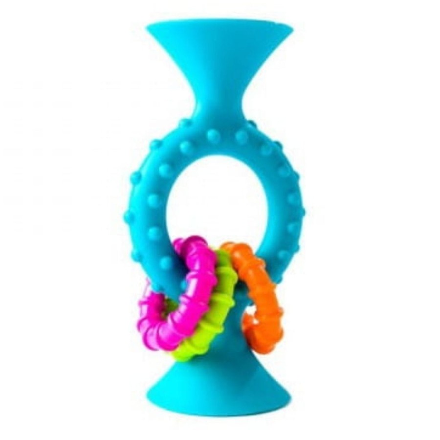 Bobo Przyssawki - grzechotka niebieska / Fat Brain Toys