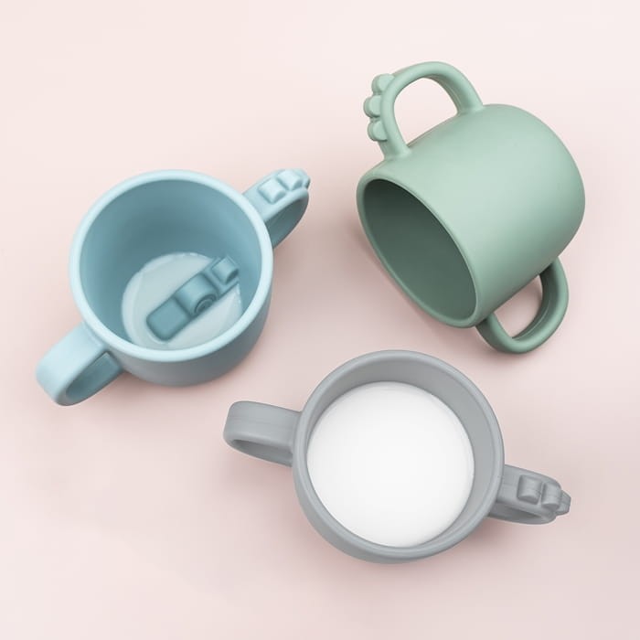 Peekaboo kubek silikonowy Croco Blue/ Done by Deer