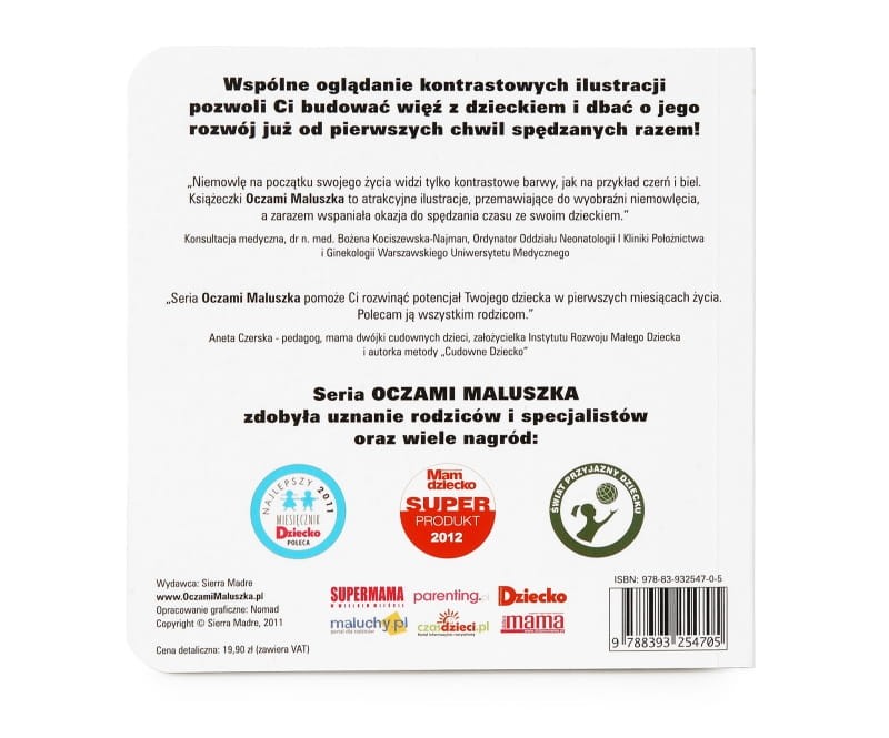 Oczami Maluszka kontrastowa książeczka Ślimak / Sierra Madre