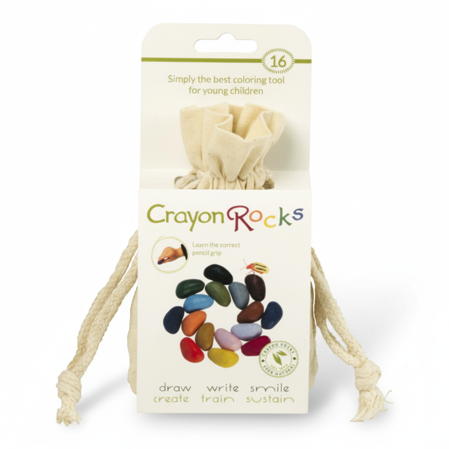 Kredki Crayon Rocks w bawełnianym woreczku - 16 kolorów