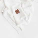 Kocyk bawełniany 80×100 – biały / Bolo