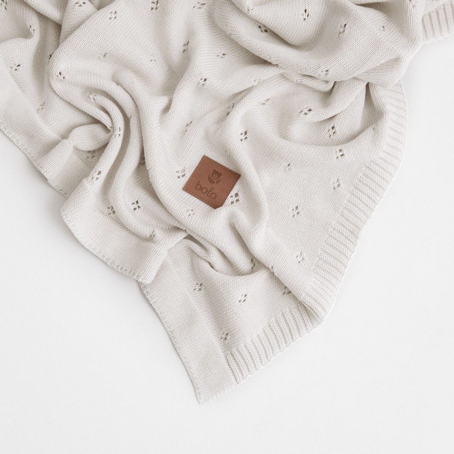 Kocyk bawełniany 80×100 – nude / Bolo