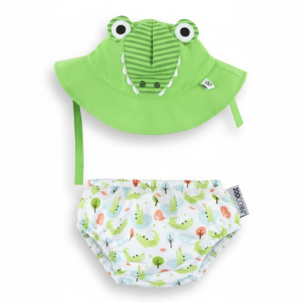 Pieluszka kąpielowa + czapka Aligator 3-6 mies. / Zoocchini
