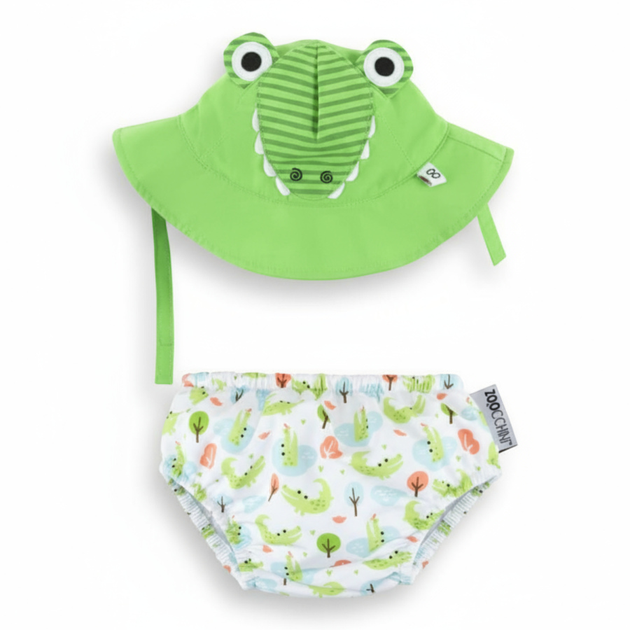 Pieluszka kąpielowa + czapka ALIGATOR rozmiary / Zoocchini