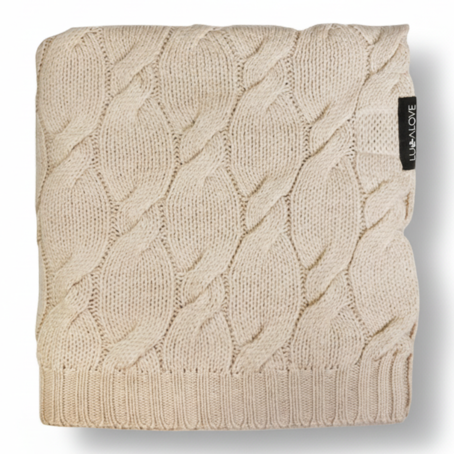 KOCYK Z WEŁNY MERINO - BEŻ, KOLEKCJA PREMIUM / LULLALOVE