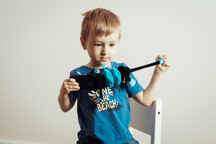 Jednorożec przytulanka wibrująca niebieski / Mom's Care