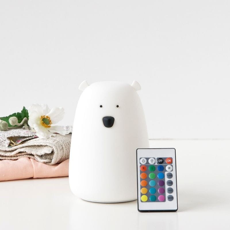 Duża lampka led z PILOTEM MIŚ BIAŁY bezpieczna dla Twojego dziecka
