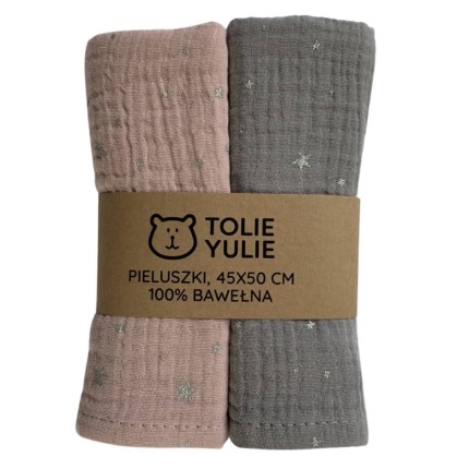 2-pak pieluszek muślinowych Powder / Tolie Yulie