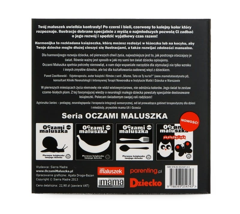 Oczami Maluszka kontrastowa książeczka Harmonijka / Sierra Madre