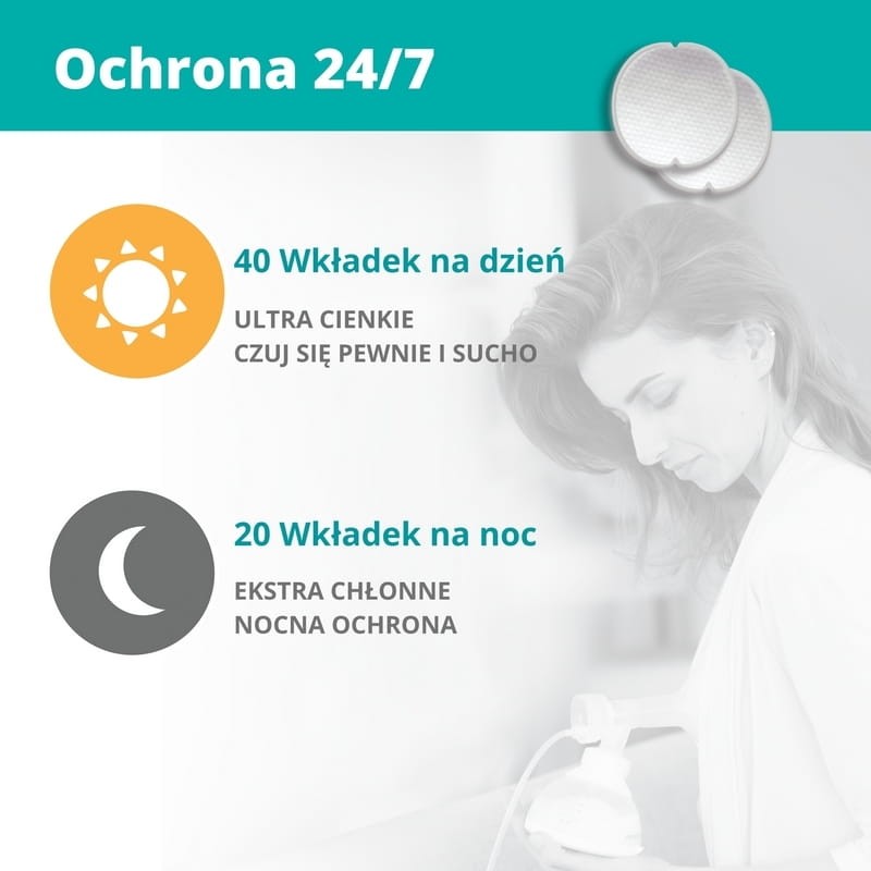 Wkładki laktacyjne na dzień i na noc - 60 szt. / Nanobébé
