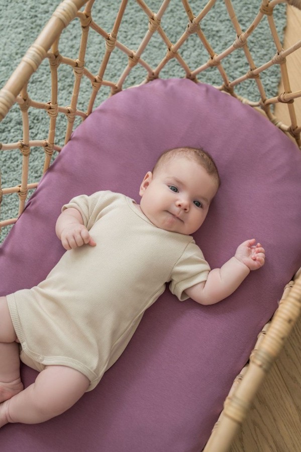 Prześcieradło do gondoli Organic kolor - fiołek / POOFI