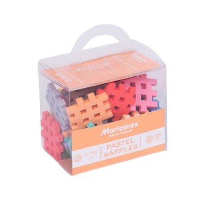 Klocki waffle MINI pastel 35 szt. / Marioinex