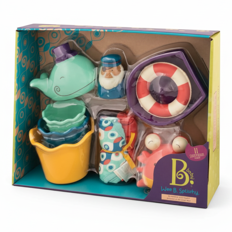 Wee B. Splashy – zestaw prezentowy do kąpieli dla niemowląt / B.Toys