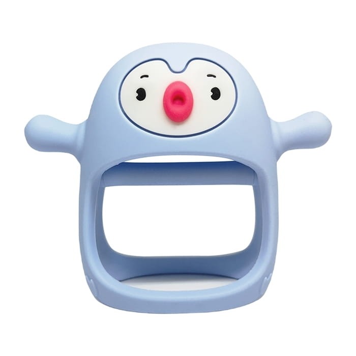 Gryzak silikonowy - Pingwin Buddy Light Blue / Smily Mia