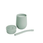 Silikonowy kubeczek ze słomką Mini Cup + Straw Training System 120 ml pastelowa zieleń / EZPZ