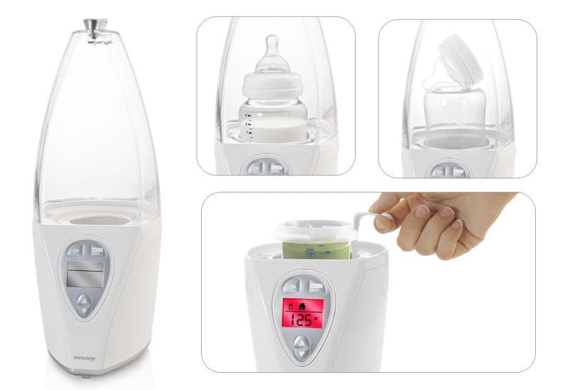 Podgrzewacz z wyświetlaczem do domu i samochodu - srebrny / Miniland