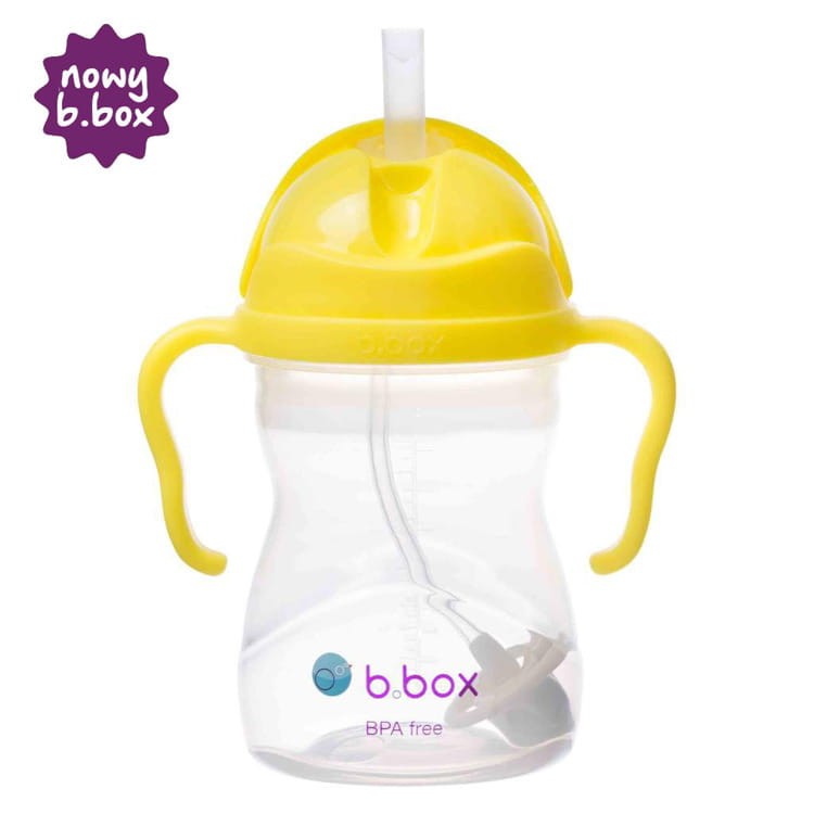 Bidon ze słomką 240 ml, CYTRYNOWY / b.box