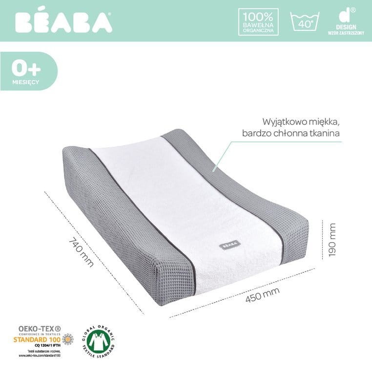 Pokrowiec na anatomiczny przewijak Sofalange Light Mist / Beaba