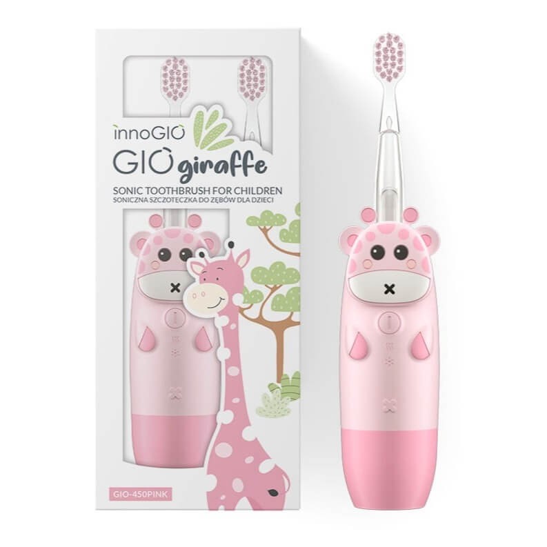 Soniczna Szczoteczka do zębów dla dzieci GIOgiraffe różowa / InnoGIO