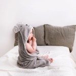 Ręcznik bambusowy z kapturkiem 85x85cm – jasny szary / Bolo