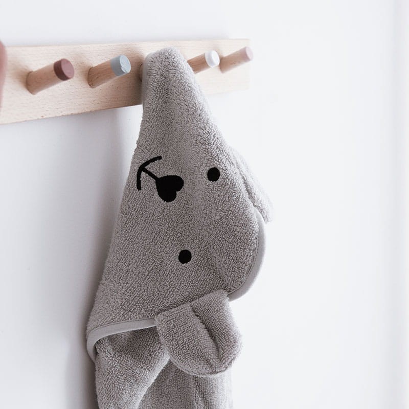 Ręcznik bambusowy z kapturkiem 85x85cm – jasny szary / Bolo