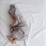 Ręcznik bambusowy z kapturkiem 85x85cm – jasny szary / Bolo