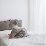 Ręcznik bambusowy z kapturkiem 85x85cm – jasny szary / Bolo