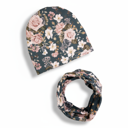 Czapka z kominem wiosenno-jesienna LADY ROSA / UL&KA