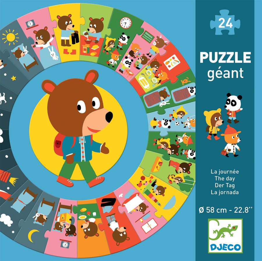 Puzzle kartonowe DZIEŃ / Djeco