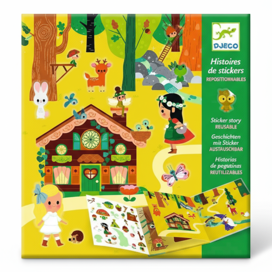 Zestaw artystyczny z naklejkami MAGICZNY LAS / Djeco