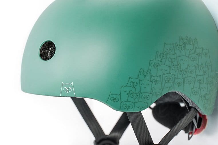 Kask z odblaskami XXS-S dla dzieci 1rż+ Forest Owl / Scootandride