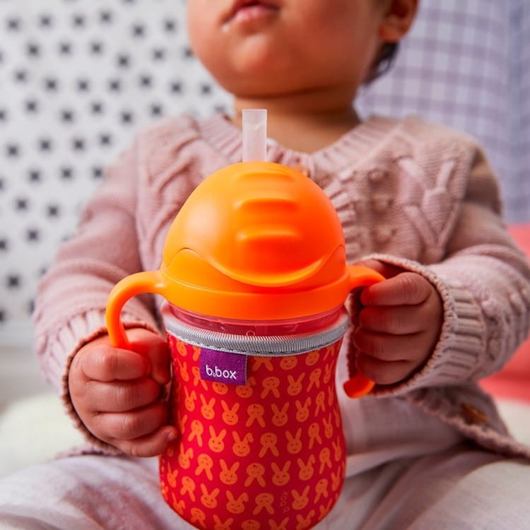 Bidon ze słomką 240 ml, ANANASOWY / b.box