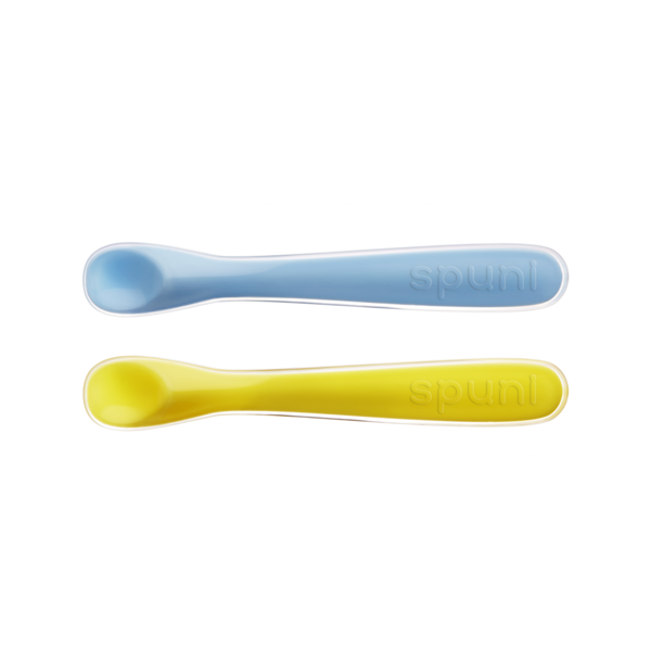 Łyżeczki do karmienia niebiesko-żółte / Spuni