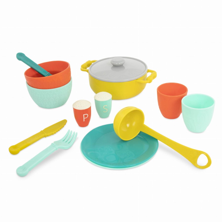 Mini Chef Kitchen Set – zastawa STOŁOWA i akcesoria KUCHENNE / B.Toys