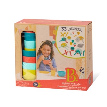 Mini Chef Kitchen Set – zastawa STOŁOWA i akcesoria KUCHENNE / B.Toys  BX2035Z