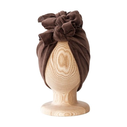 Turban No.3 Velvet Dark Chocolate / Looks by LUKS