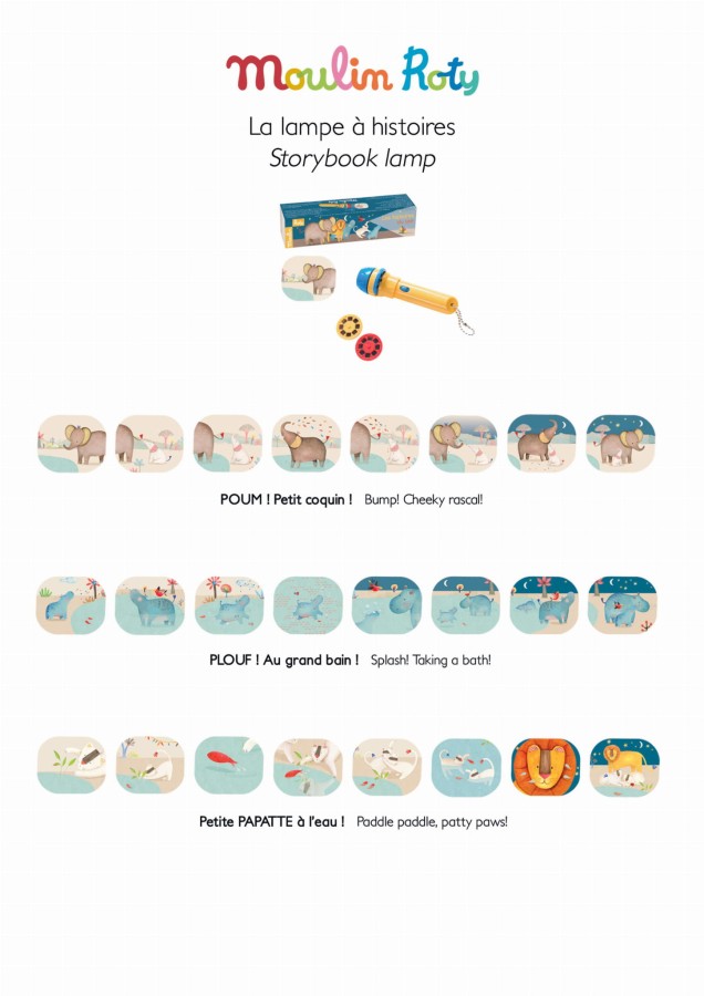 Projektor- latarka LES PAPOUM 16x4 cm / Djeco