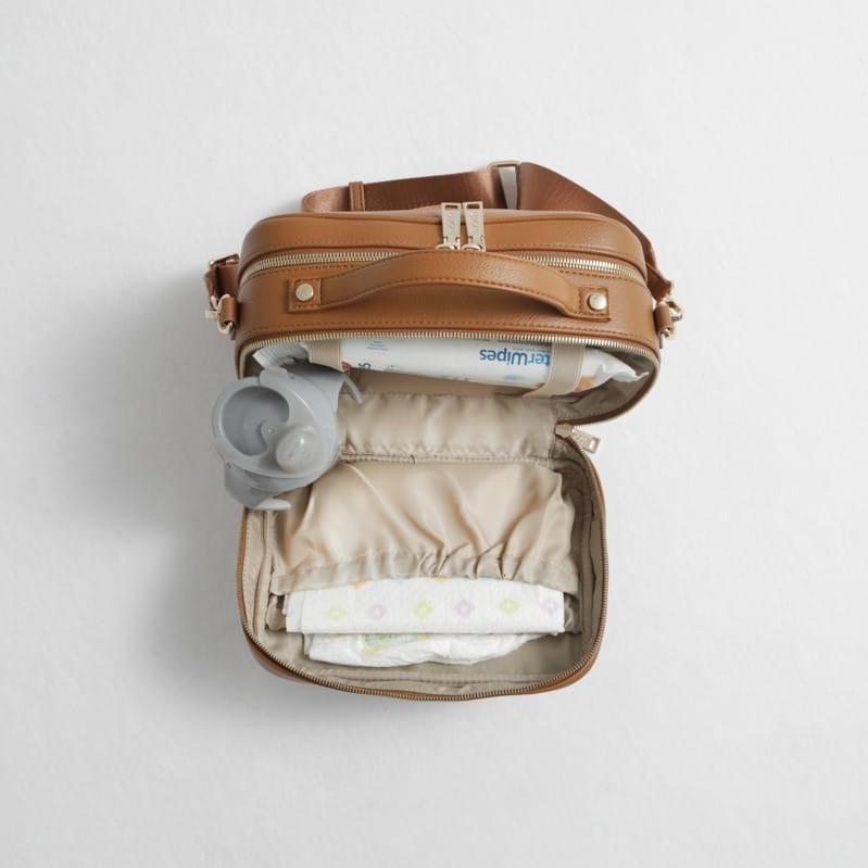 Torebka crossbody i organizer do wózka 2w1 VERA caramel / Joissy